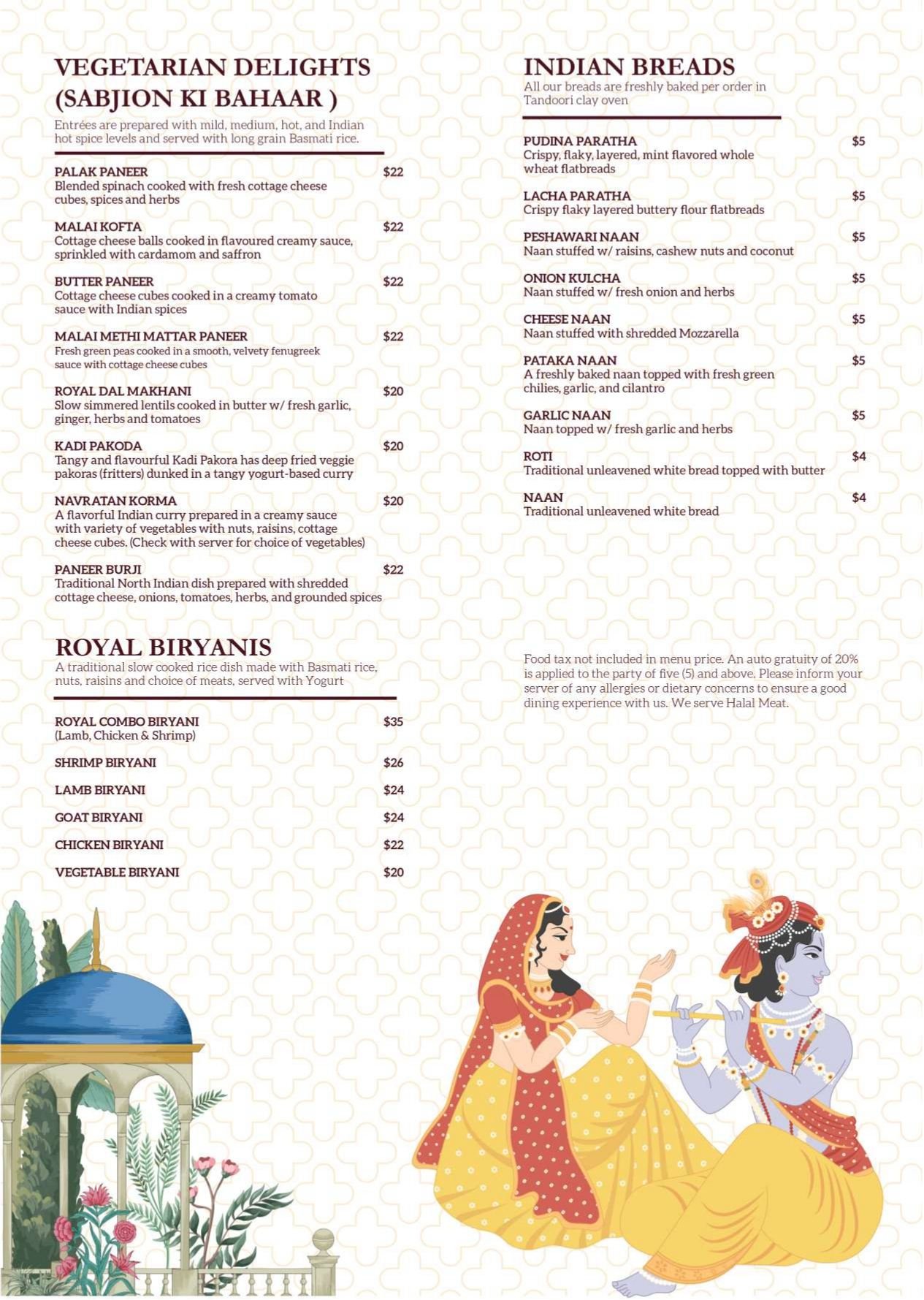 Royal Tandoorus Vegetarian 
