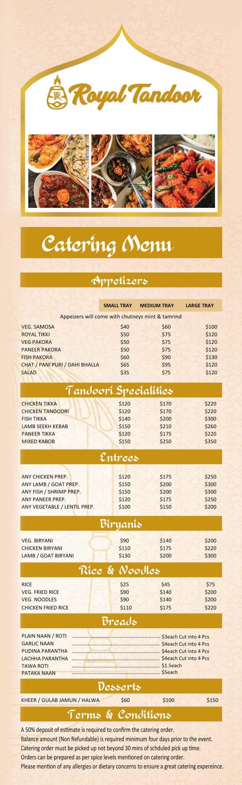 Rt Catering Menu 